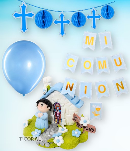 KIT COMUNION CELESTE PERSONALIZABLE